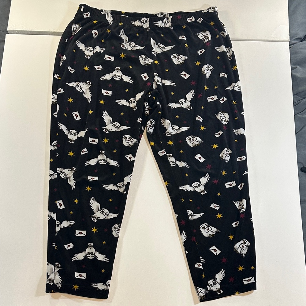 Harry Potter Black Wizard Print Pajama Pants Size XL